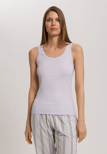 Sleep And Lounge Ribbed Cotton Tank Top | Pink Lavender 74841-2463